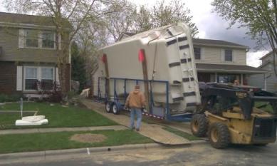 will a fiberglass pool fit