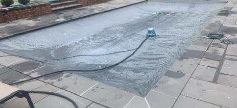 inground pool retractable cover water level